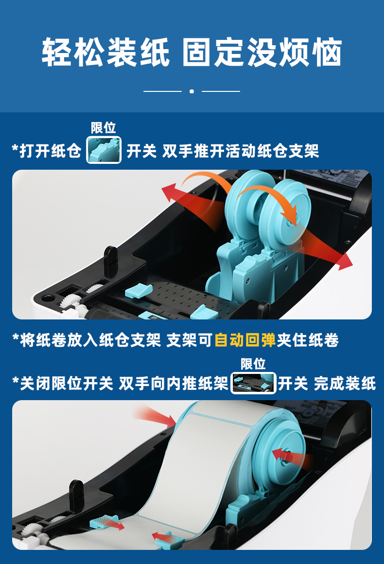 MS-LB401熱轉印腕帶標簽機裝紙展示 MS-LB401熱轉印腕帶標簽機裝紙展示